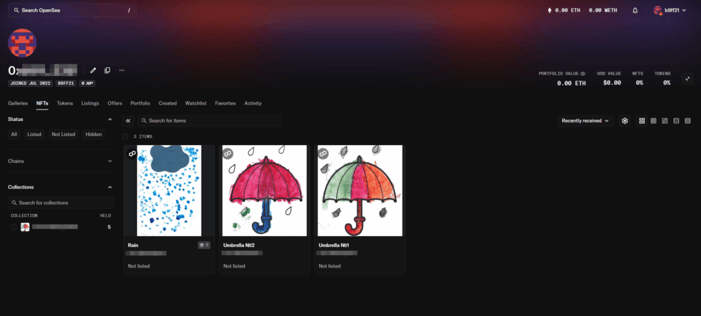 Коллекции OpenSea